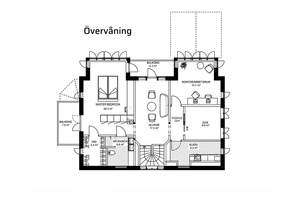 Planskiss övervåning